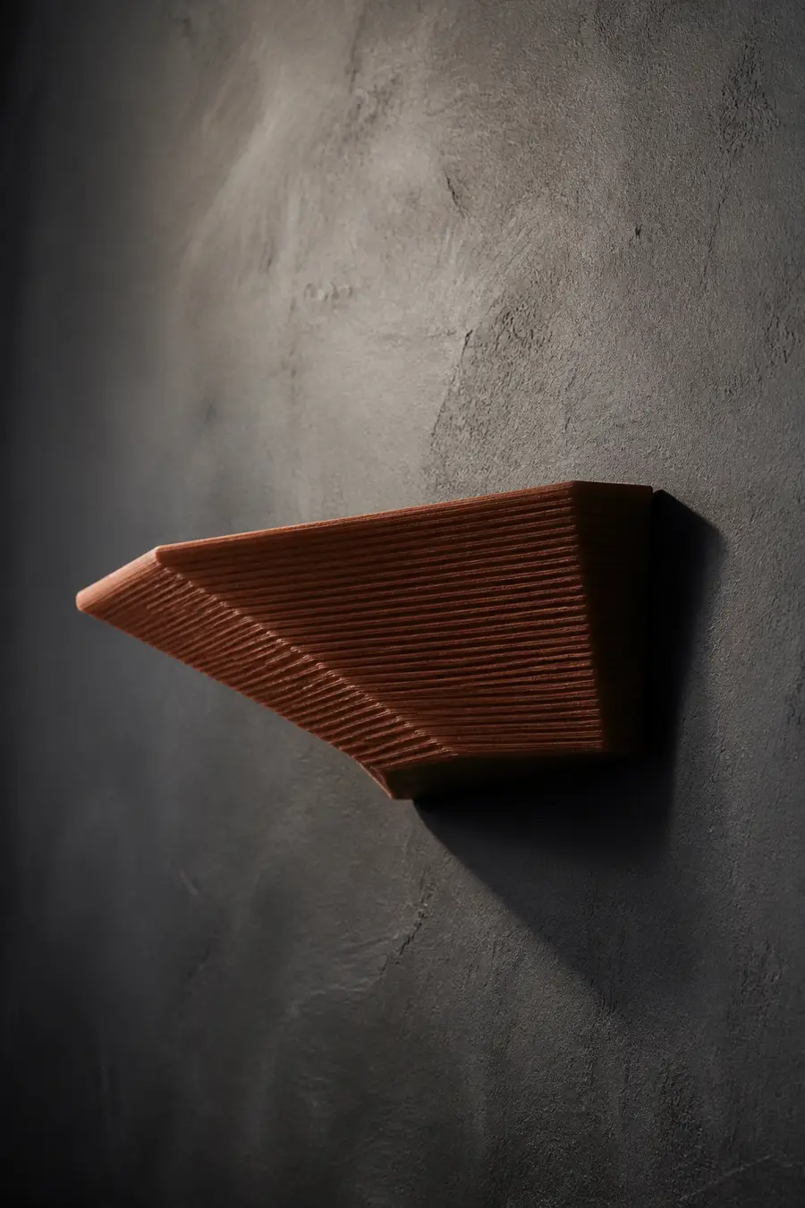 Ridge shelf accent against a wall